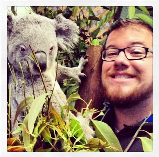 Selfie com um koala, na Australia