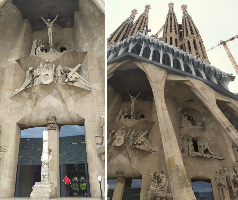 Fachada da Paixão de Cristo na Sagrada Família em Barcelona